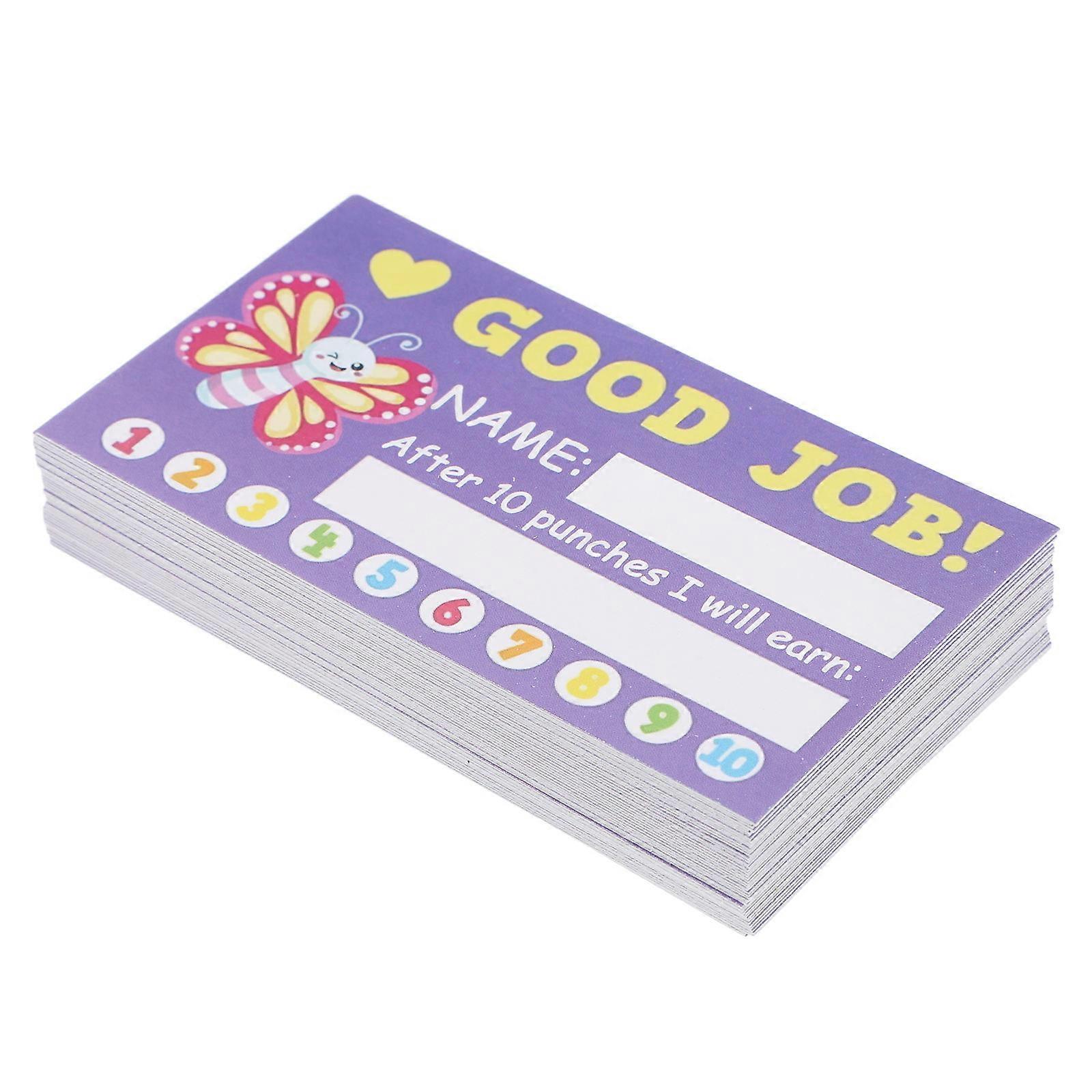 Purple Reward Cards Behavior Incentive Cards for Classroom 50 Sheets