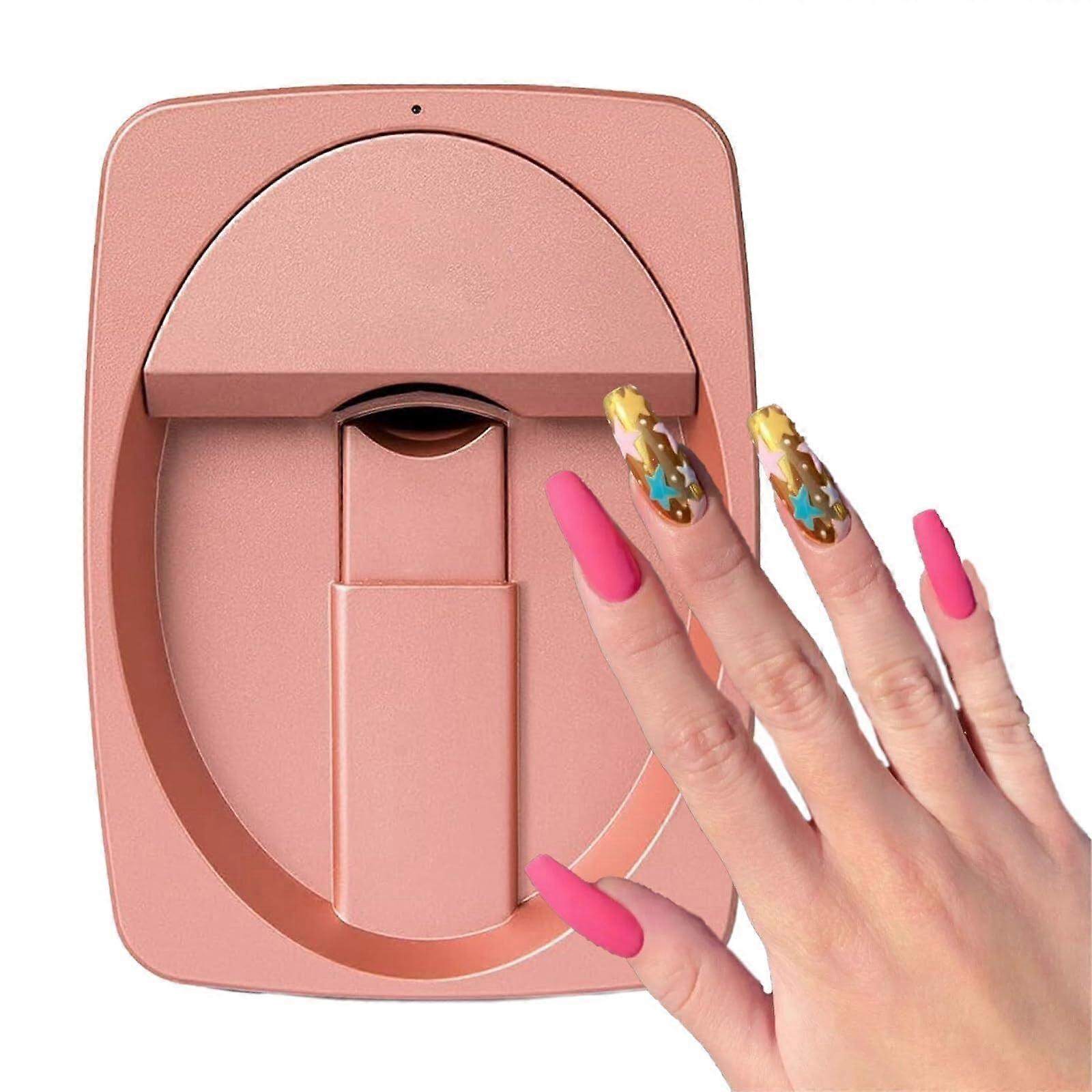 Nail Art Printer Rose Gold Automatic 3D Resolution Nail Design with Wireless App Control