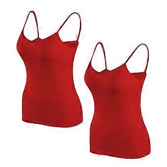 Built in Bra Tank Tops for Women Cotton Padded Sports Bra Womens Thin Spaghetti Strap Camisoles