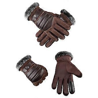 Herren-Fahrhandschuhe Winterhandschuhe mit Touchscreen, winddicht und warm gefüttert