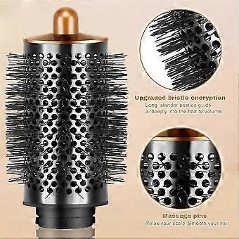 SilverGray,Large Round Volumizing Brush for Airwrap Hair Dryer Multi-Styler with Adapter Curling Hai