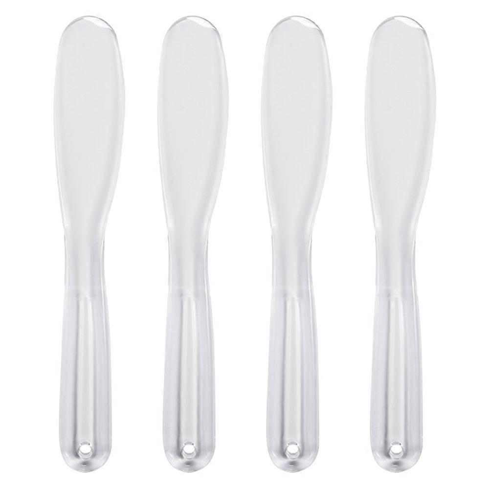 Makeup Spatulas for Application 4Pcs Plastic Transparent Set