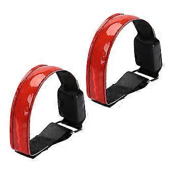 Reflecterende veiligheidsgordel met LED-armbandverlichting voor hardlopen in het donker (4 stuks)