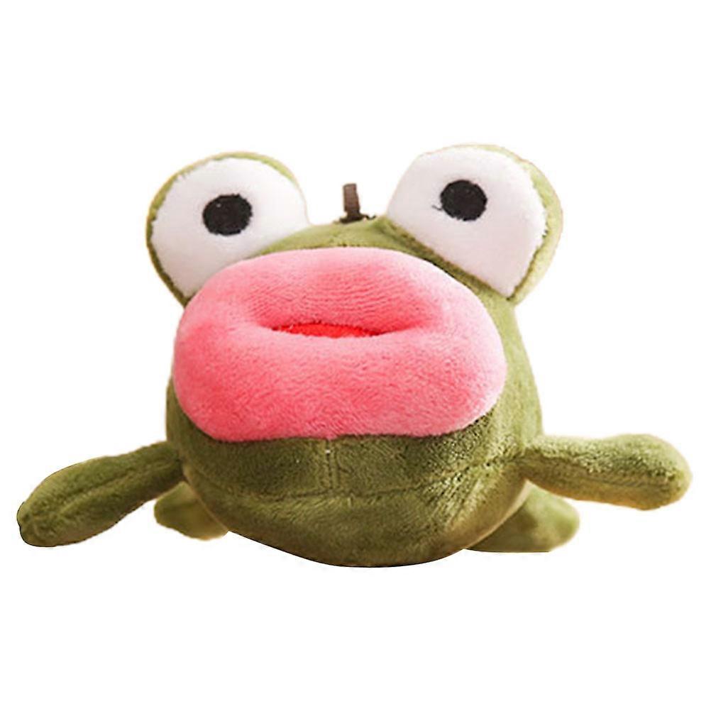 Decorative Plush Frog Keychain for Decor with Hanging Ring