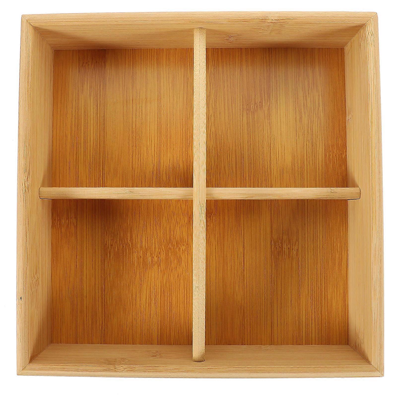 Wooden Dry Fruit Case Appetizer Serving Case for Storage 4 Compartments