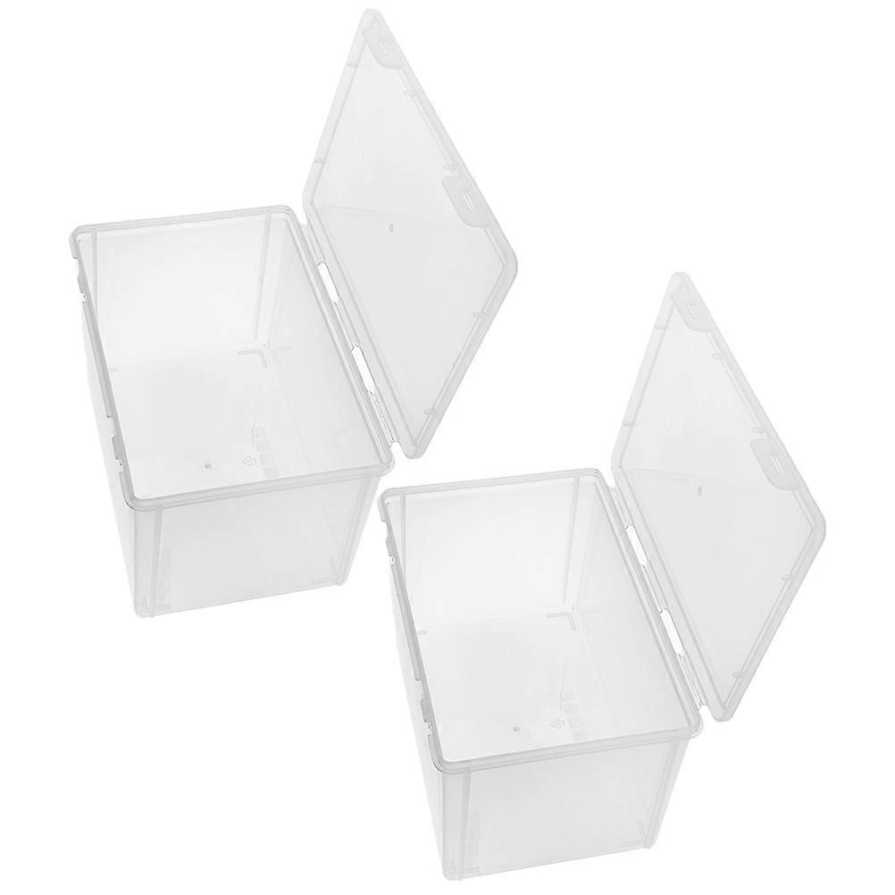 Transparent Bread Container Plastic for Kitchen Use with 2Pcs Set