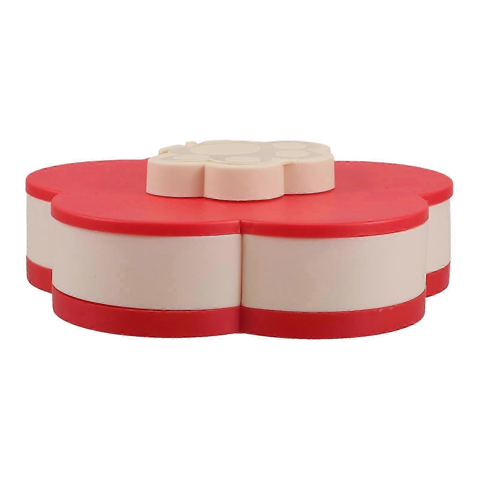 Snack Organizer Rotating Candy Tray for Party Use Red