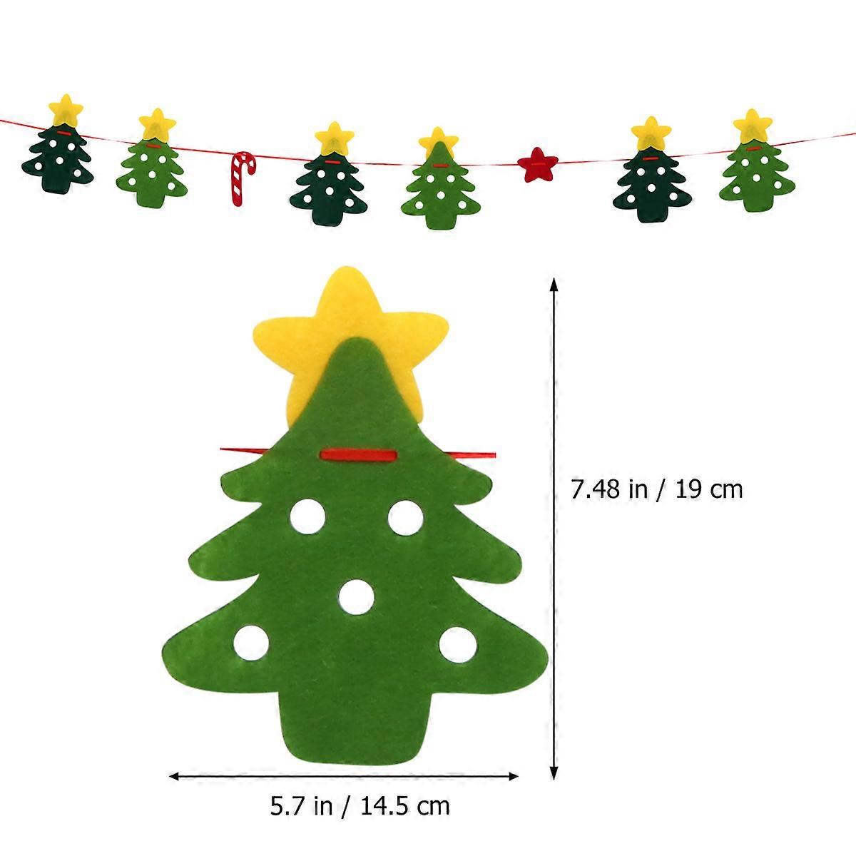 1Pcs Creative Dangling Christmas String Flags for Decor Star Tree Hanging