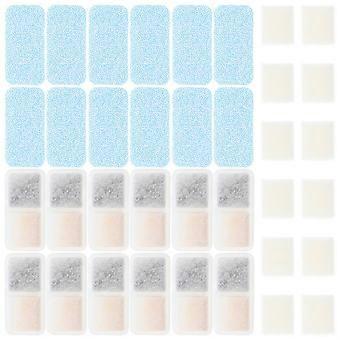 Lot de 48 filtres pour fontaines à eau compatibles avec les distributeurs d'eau Oneisall pour chats et chiens. Éléments filtrants de rechange pour fontaines à eau automatiques pour animaux de compagnie.