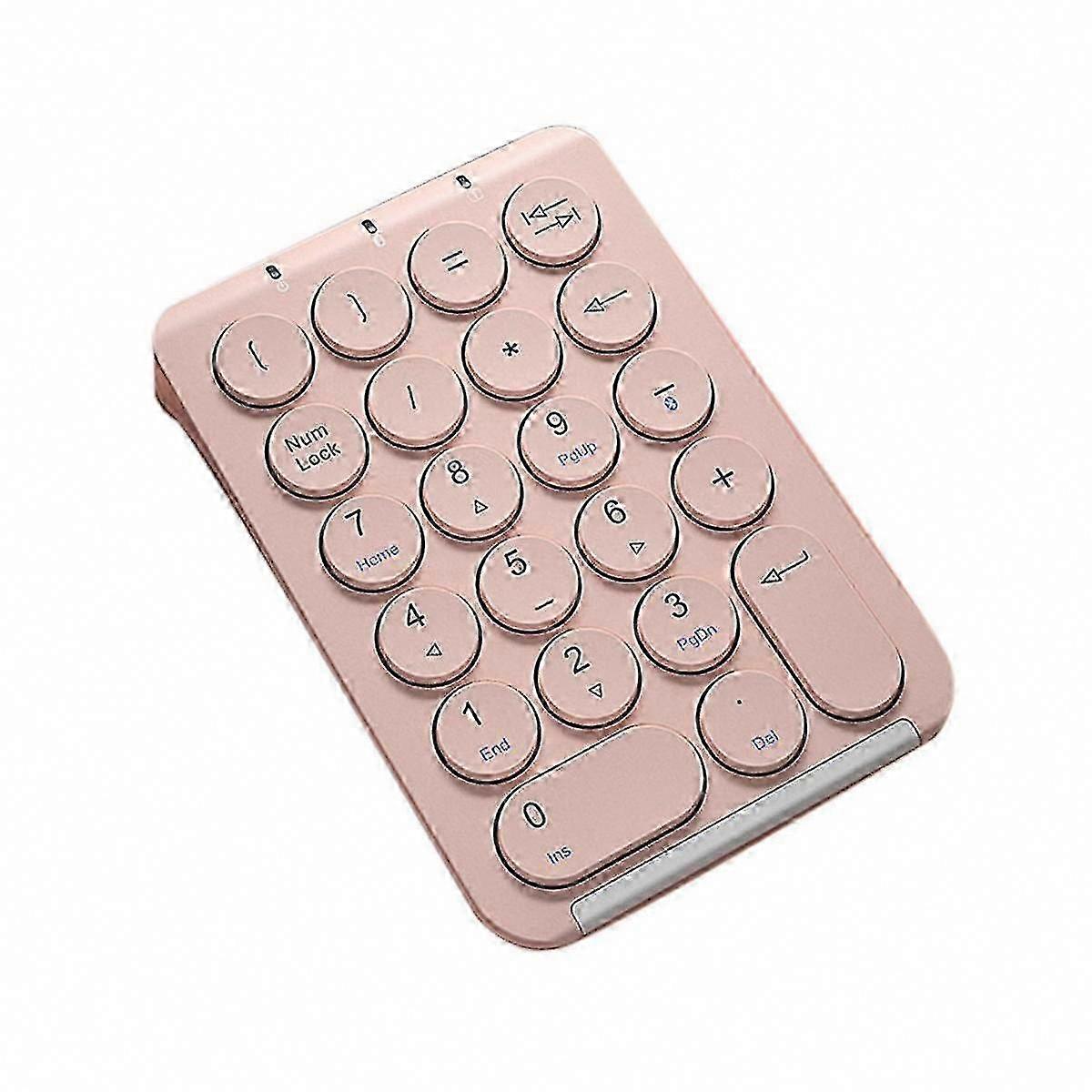 Bluetooth Wireless Numeric Keypad 22 Keys Round Keycaps Rechargeable Number Pad