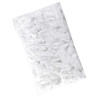 Einweg-Badehauben, wasserdicht, für die Dusche, 100 Stück, weißes PE-Material