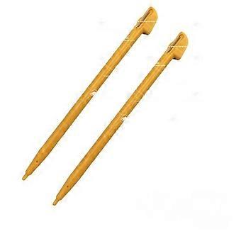 2Pcs Yellow Resistive Touch Stylus For WII U PAD Game Console Accessories