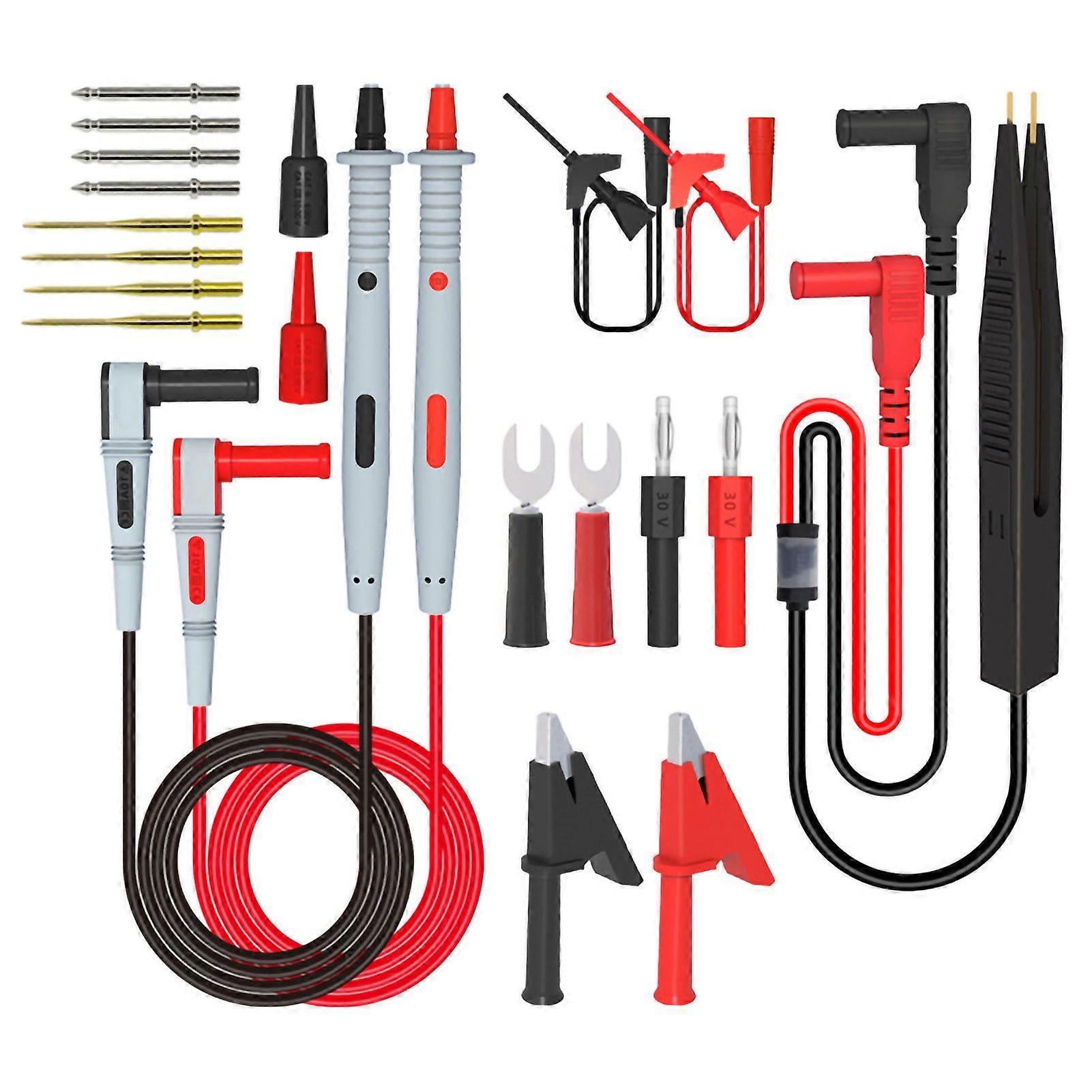 Multimeter Test Lead Kit Multifunctional Interchangeable Pin Mini Test Hook Clips Electronic Repair Tool