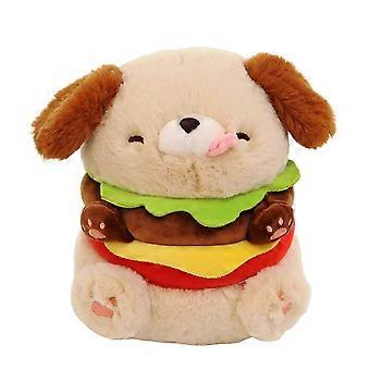 Lustiger Hot Dog Hamburger Hund Plüschpuppe Plüschtier Kreatives niedliches Simulation Plüschtier für Kinder Geburtstag Weihnachtsgeschenke