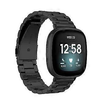 For Fitbit Versa 4/Sense 2/Versa 3/Sense 3 Beads Stainless Steel Watch Band