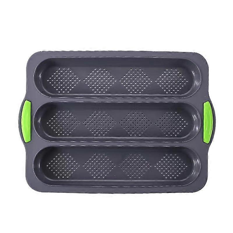 Three Slots Baking Pan Multi Function Pan Non Stick Silicone Mold Baking Accessory