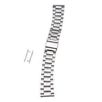 Pasek do zegarka ze stali nierdzewnej Stalowy pasek do zegarka z trzema koralikami Kreatywny pasek do smartwatcha kompatybilny z Fitbit Versa Smartwatch Srebrny