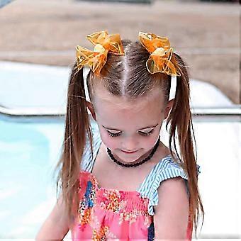 Waterproof Jelly Hair Bows, Multi-colored PVC Summer Swim Pool Bow Clips Transparent Hair Accessories for Girls Toddler Infants Kids Teens Children (S