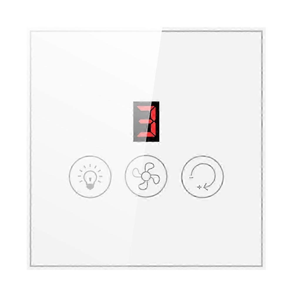 Tuya Smart Switch Controller EU Plug Ceiling Fan Lamp Switch White