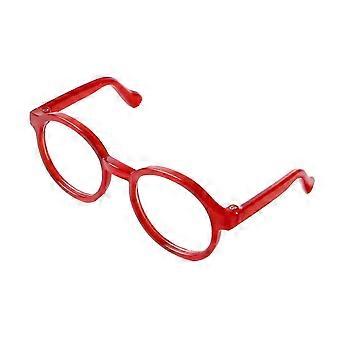 Funny Cat Eyeglasses – Red Retro Frame for Small Pets