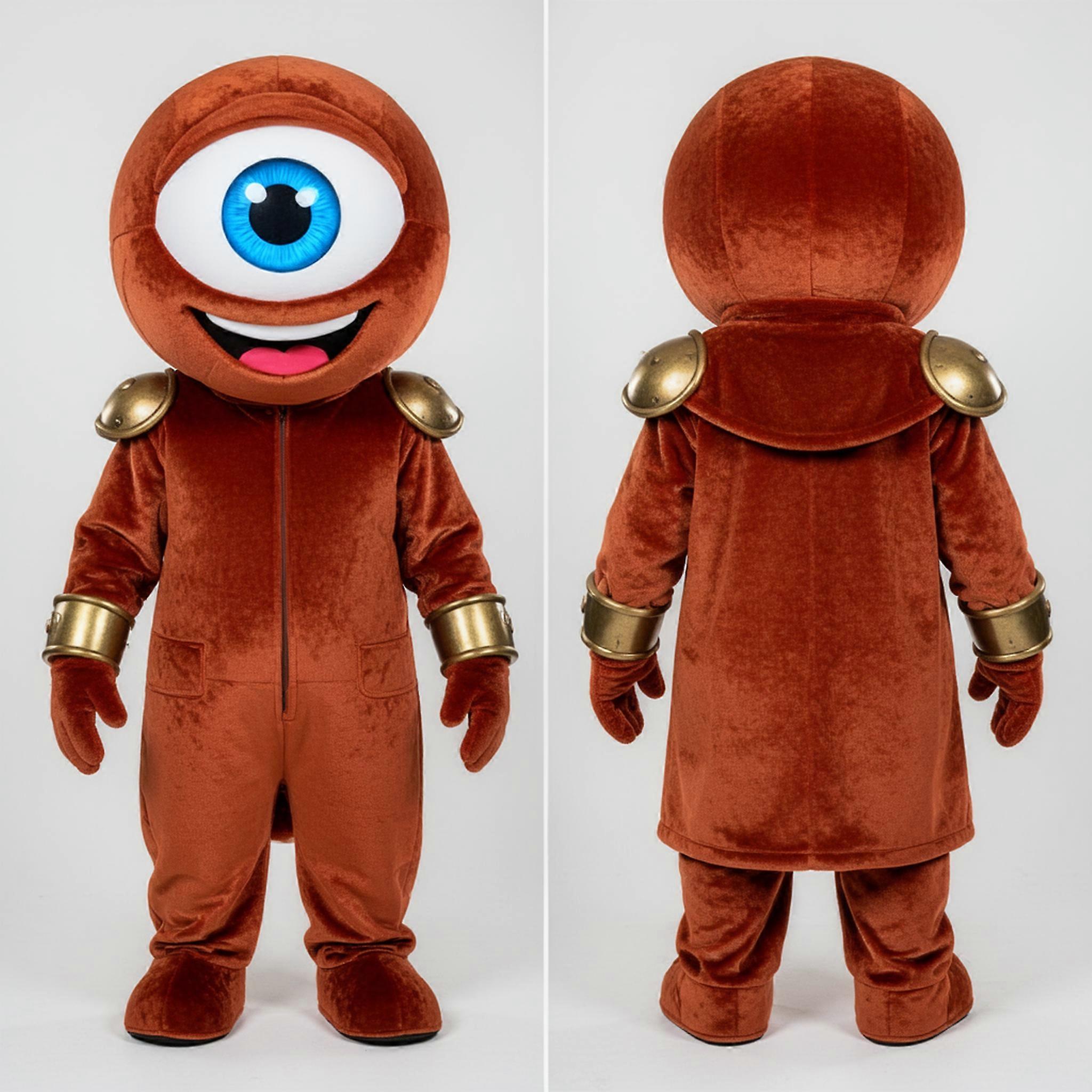 MASTICOT Rust Bronze Grinning Cyclops Mascot