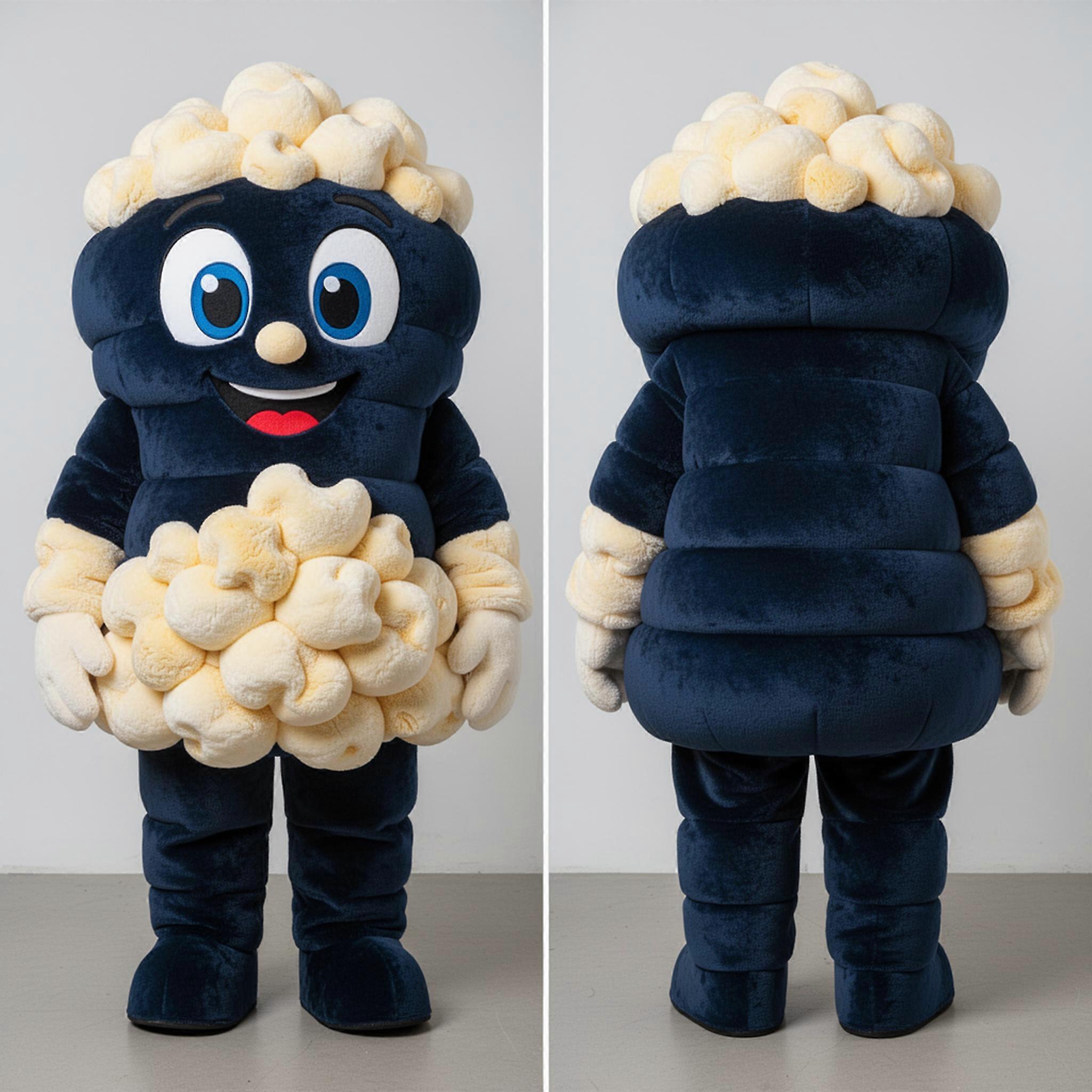 MASTICOT Navy Blossomed Pop Corn Mascot