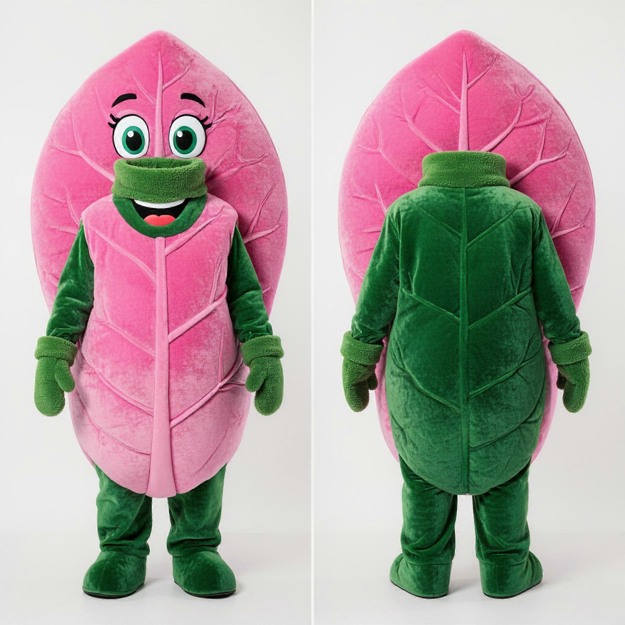 MASTICOT Emerald Green Broad Shouldered Cabbage Leaf Mascot