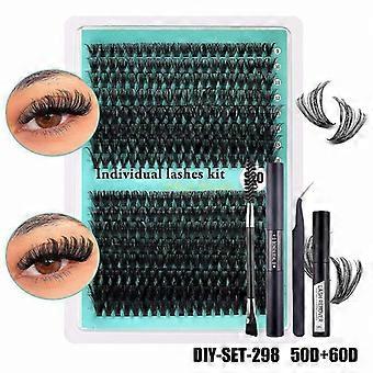 320 stuks 9-16 mm 5D pluizige wimperclusters voor doe-het-zelf wimperverlenging. Een geweldig cadeau voor make-upliefhebbers en beginners.