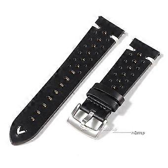 Breathable Genuine Leather Watch Strap Quick Release 20mm 22mm Cowhide Band Oil Wax Black Red Yellow Brown Women Men Watchbands
