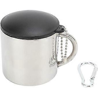 2026 Insulated Coffee Mugs 110ml Lightweight Portable Camping Coffee Cup with Connection Buckle for Backpacking 1pcs