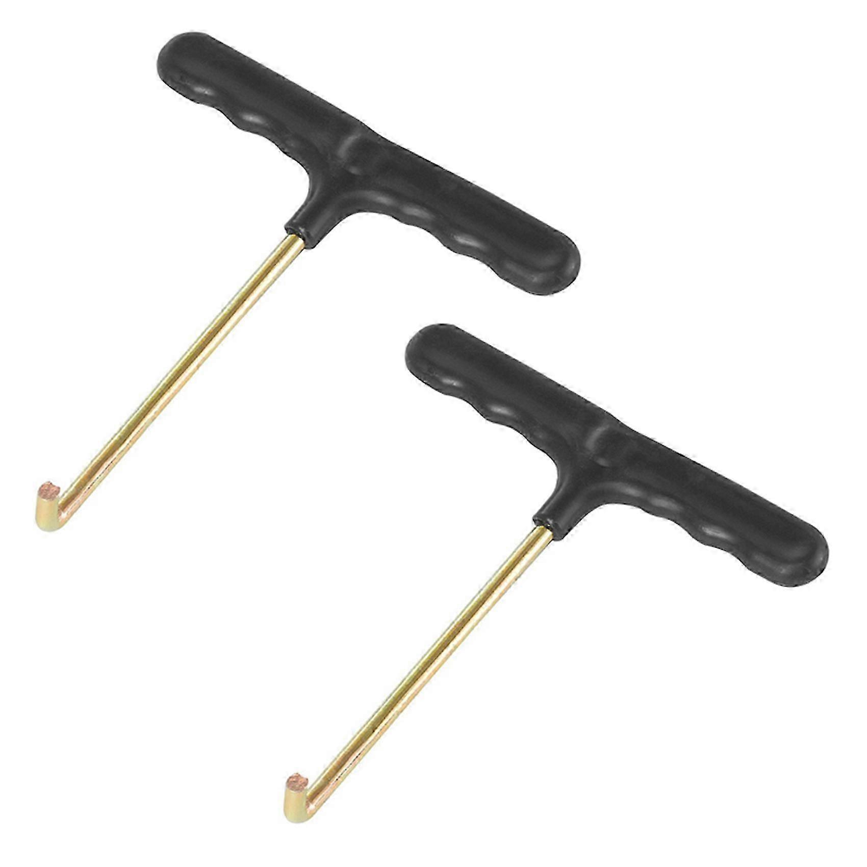 2X Trampoline Spring Pull Tool T-Hook Spring Puller Tool to Pull A Trampoline Springblack SH