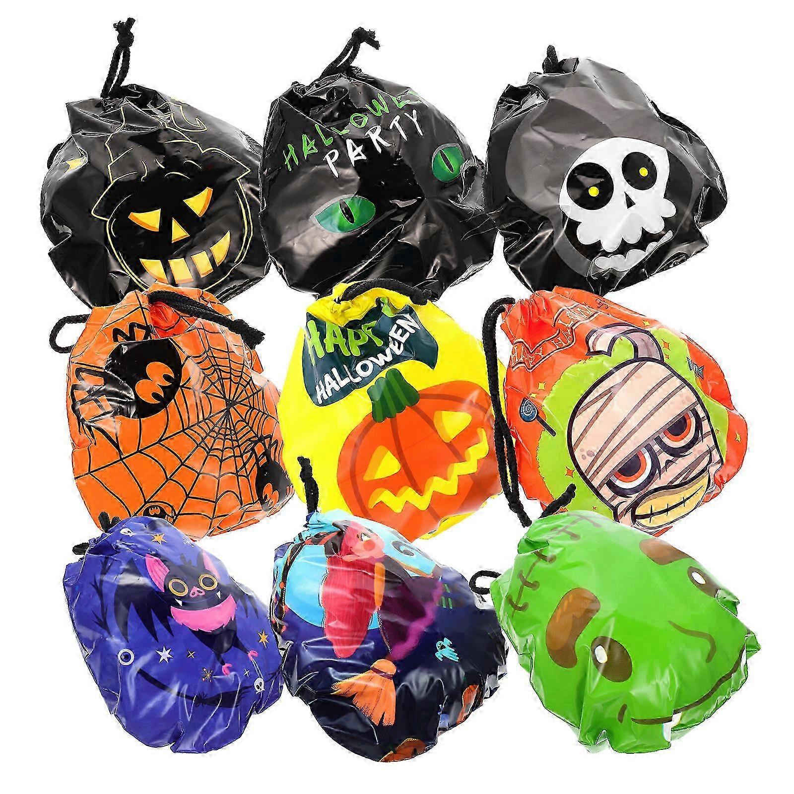 Assorted Colors 180Pcs Portable Halloween Candy Pouch for Candy Storage