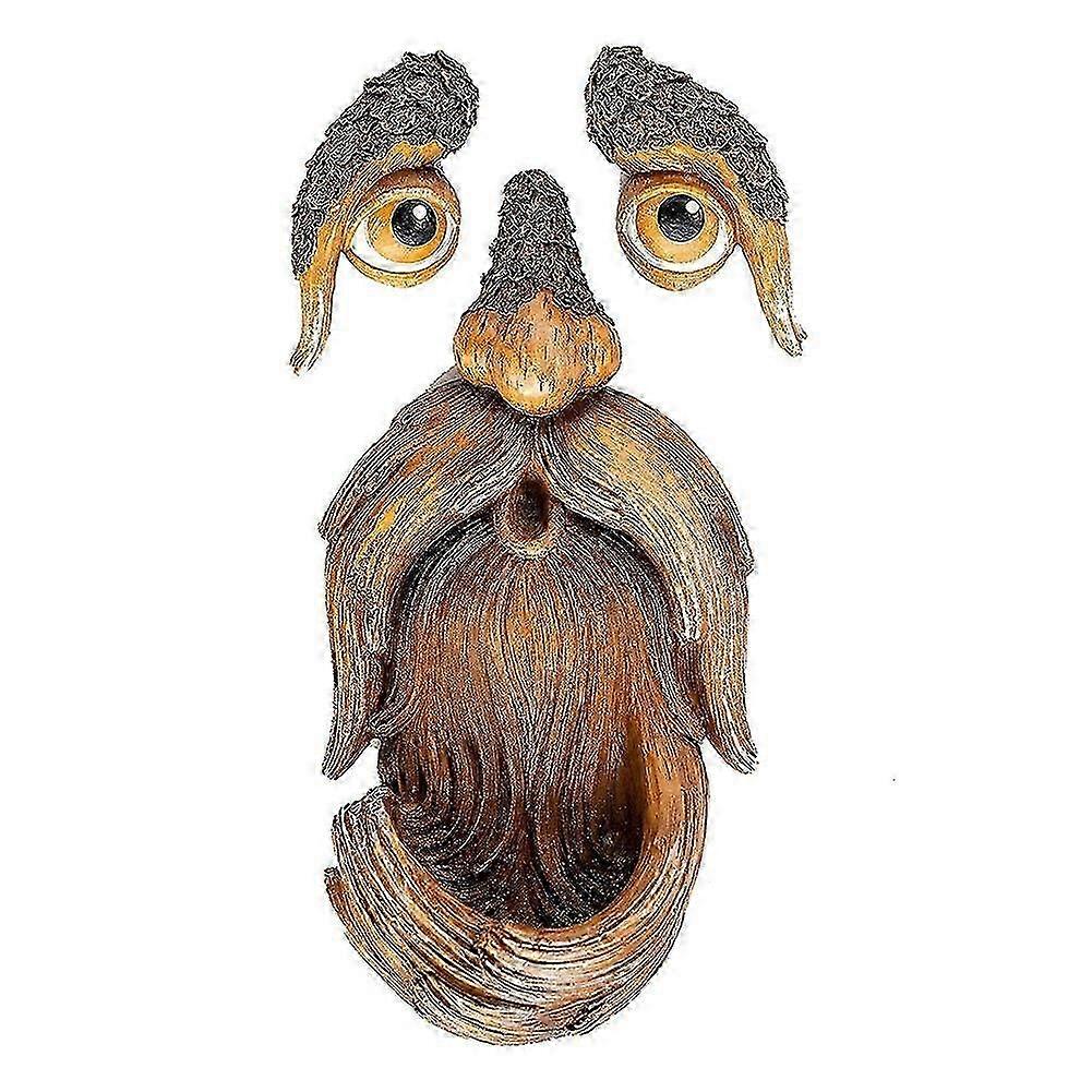 Outdoor Tree Face Bird Feeder Resin