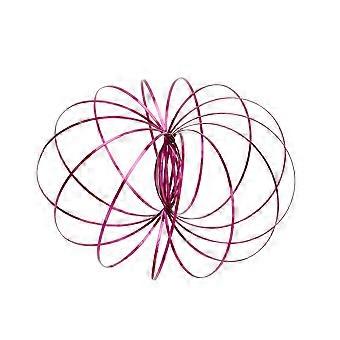 Rose Stainless Steel Flow Ring Kinetic Toy with 3D Flowing Motion and Easy Rolling Action