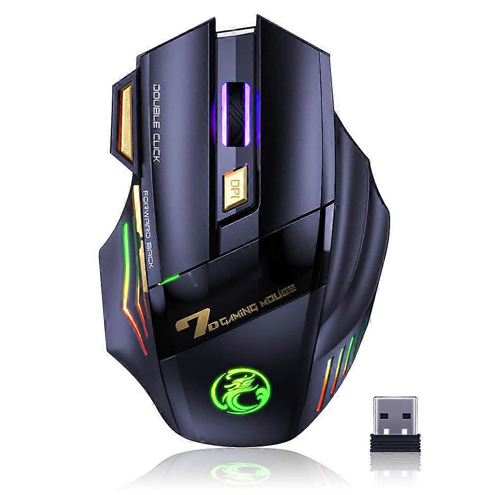 Long-Lasting Rechargeable Wireless Gaming Mouse Silent Click