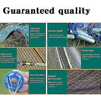 Hand Throw Fishing Net Portable Cast Net with Aluminum Rings Heavy Duty Strong Tire Trap Mesh_HP