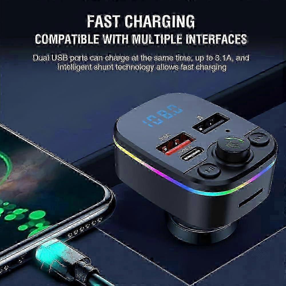 Dual USB Type-C FM Transmitter