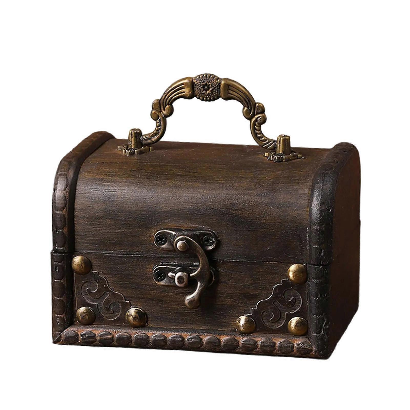 Lockable Wooden Treasure Chest Box