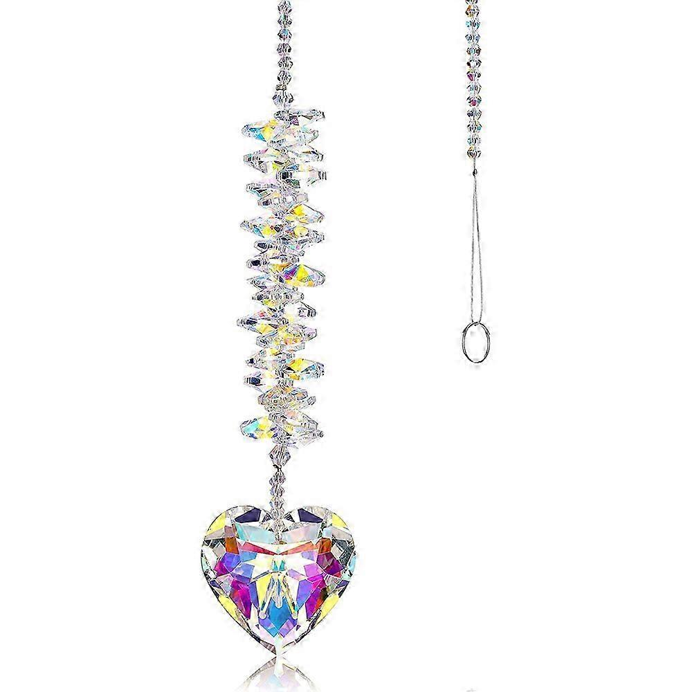 Heart-Shaped Crystal Suncatcher