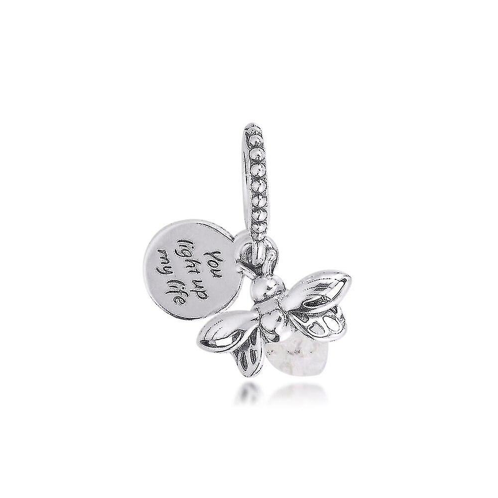 Luminous Firefly Charm, Charm (1 Piece, Silver)