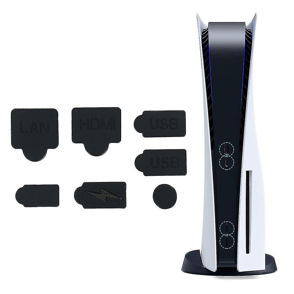 7pcs/set Dust Proof Plug Anti-dust Protector Cover Silicone For Ps5 Console