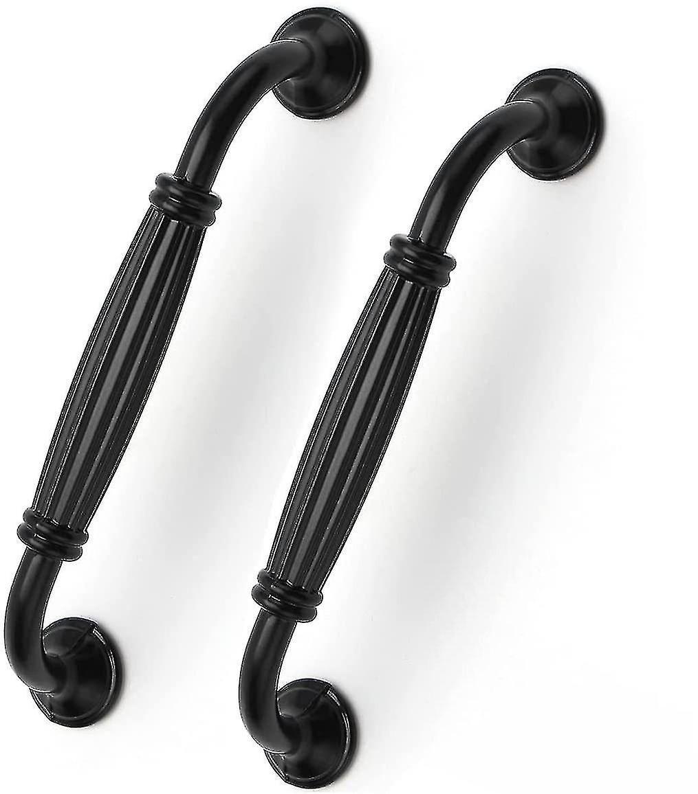 مجموعة من 12 مقابض أبواب خزانة ألومنيوم سوداء غير لامعة ، مقابض درج طويلة العقدة للمطبخ