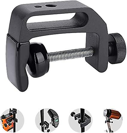 C-Mount Bracket, C-Type Multi-Function Bracket for Clamp Mount, 1/4" and 3/8" Thread for Lamp Holder Accessory