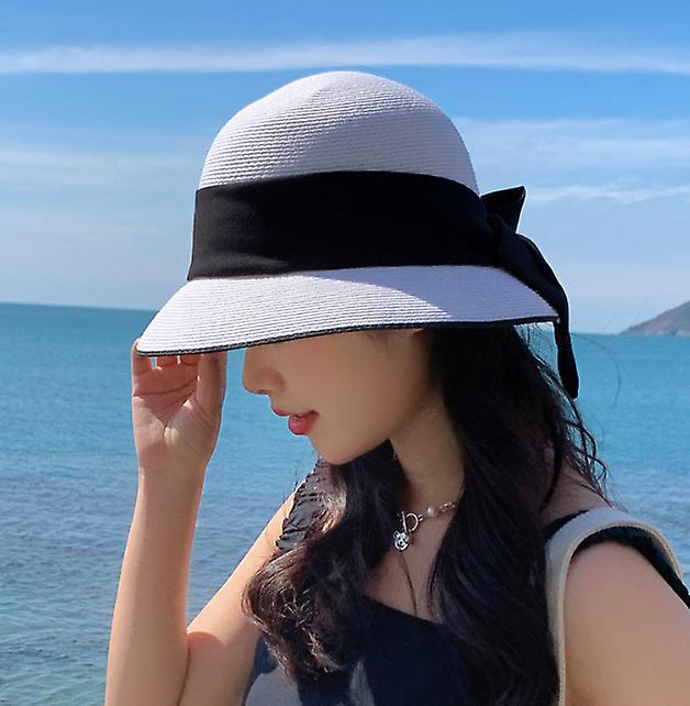 الصيف عالية الجودة المرأة قبعة الصياد القوس حوض قبعة شاطئ البحر قبعة الحماية من الشمس قبعة القش قبعة الظل