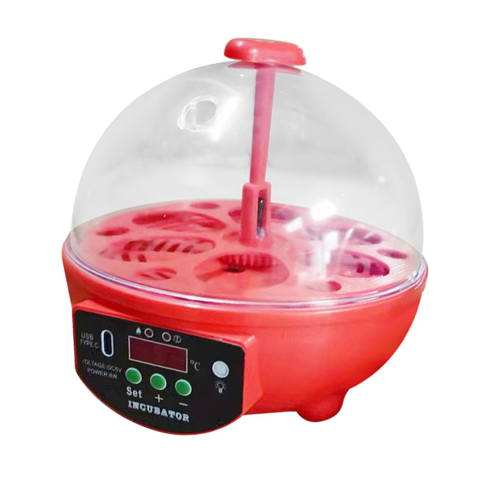Egg Incubator Manual Egg Turner Temperature Control for Pigeon Goose Eggs Red