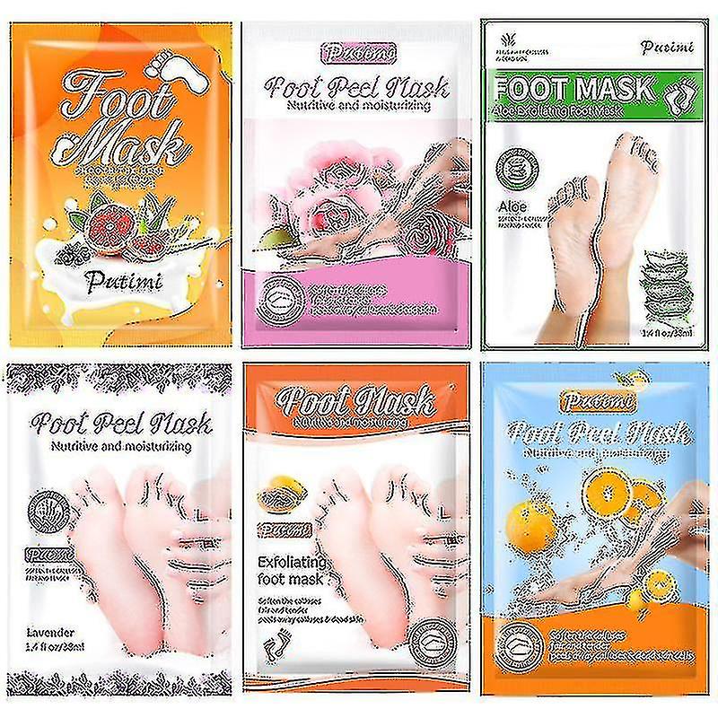 6/7/8Opakowania Złuszczające maski do stóp Skarpety do pedicure Złuszczanie do stóp Maska do usuwania martwego naskórka Obcasy Peeling stóp Maska do nóg