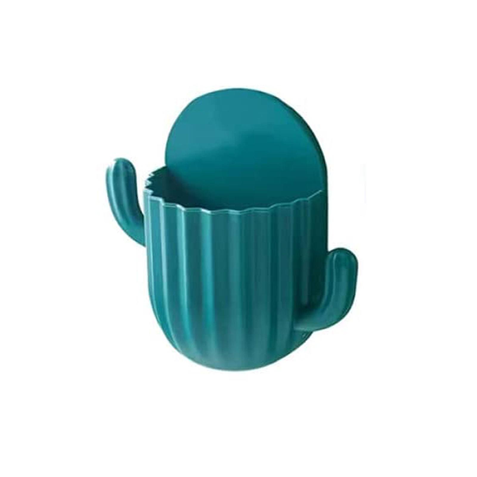 Wall Self-adhesive Storage Rack Cactus Toothpaste Holder Hook Drain Bathroom