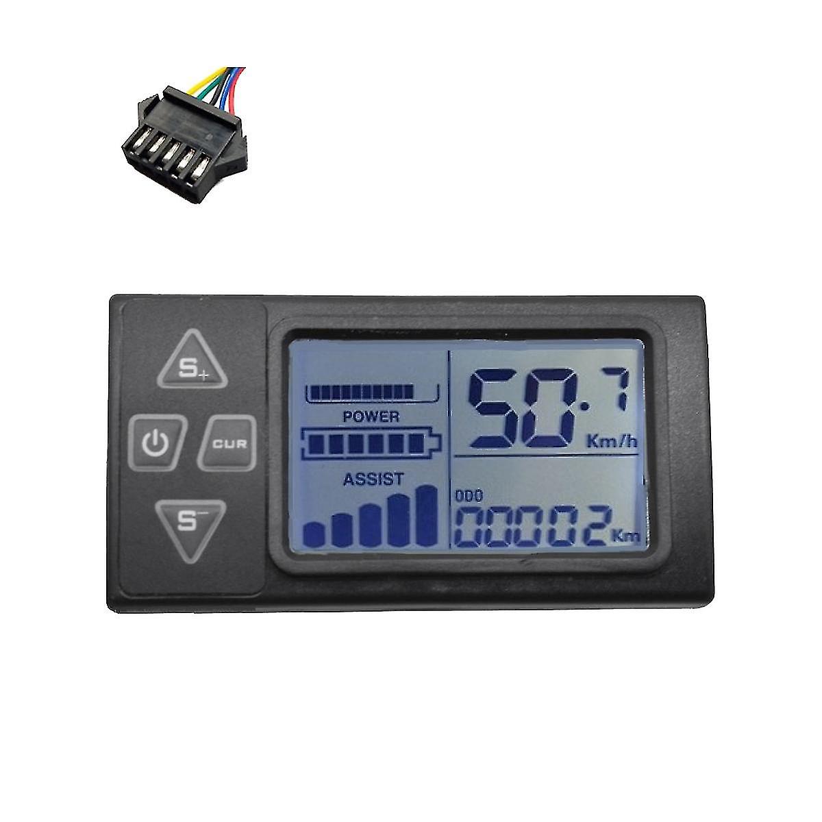 24v-60v S861 Lcd Ebike Display Dashboard For Electric Bike Bldc Controller Control Panel(sm Plug 5pin)