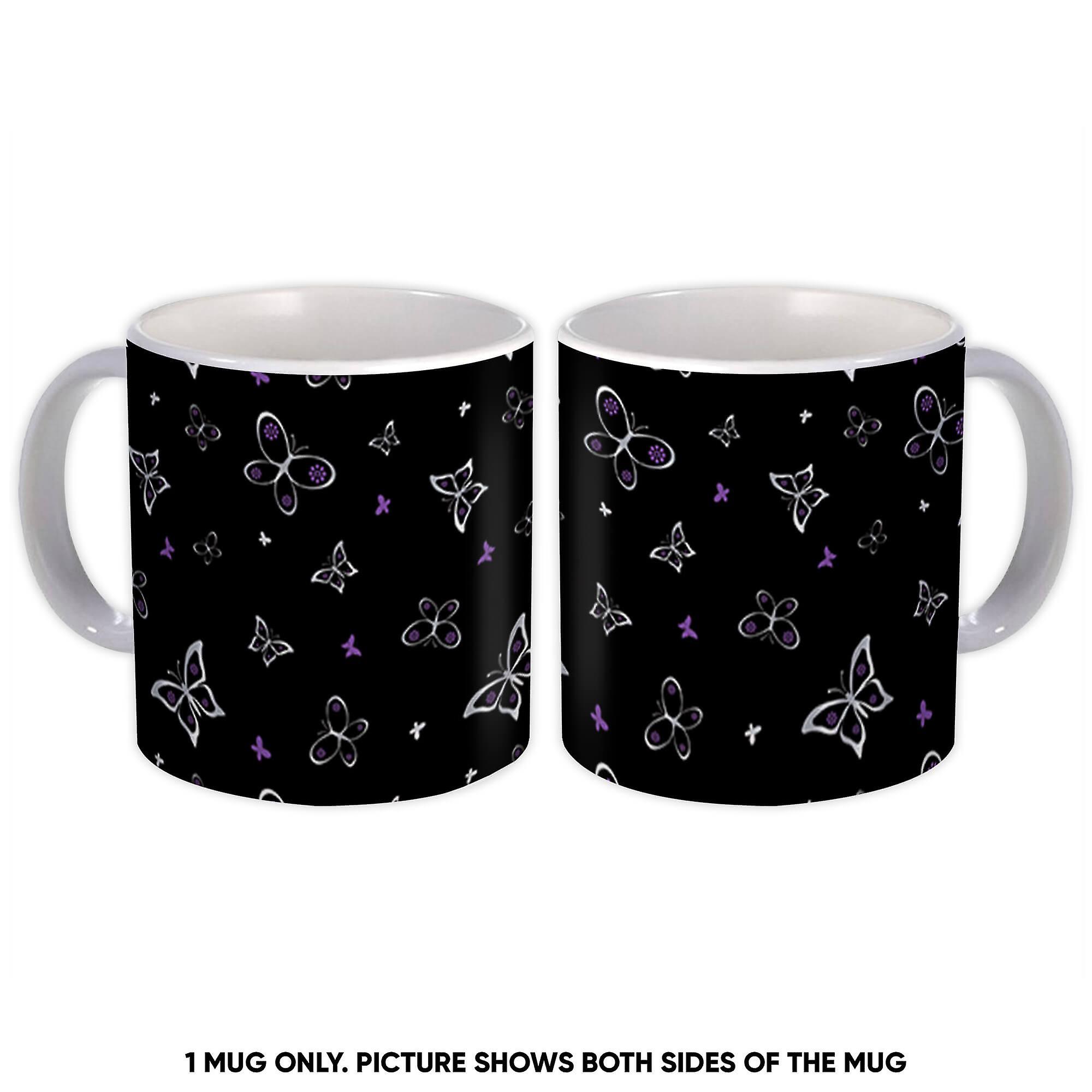 Gift Mug: Butterflies Black