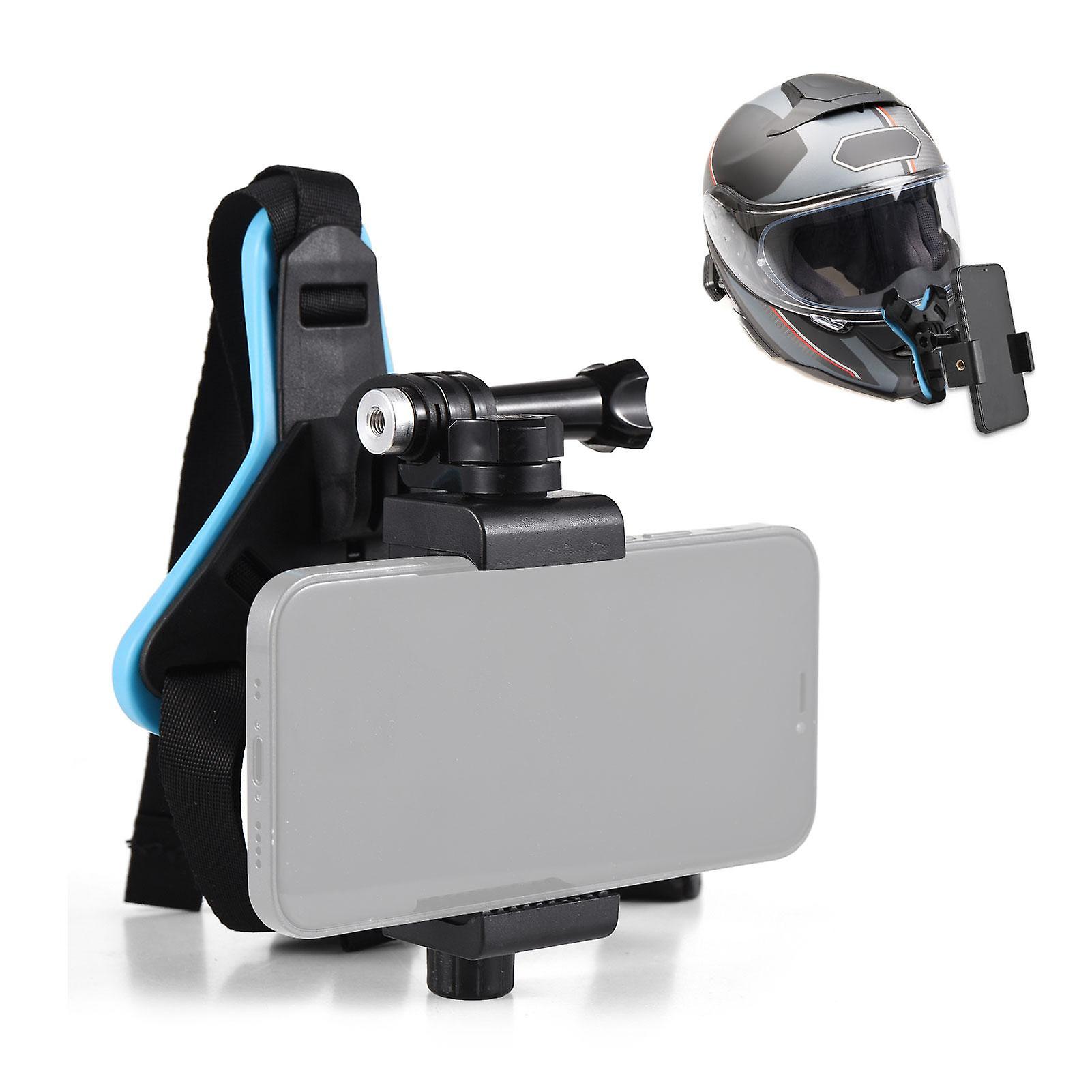 Helmet Camera Mount Holder Helmet Mount for Action Camera with Adapter Mobile Phone Clip Compatible